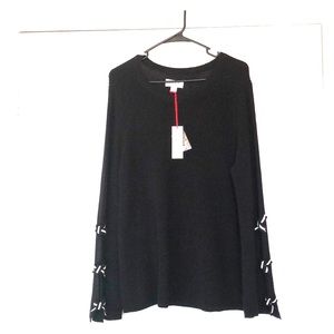 ELLE Bow Sleeve Pullover Sweater, NWT